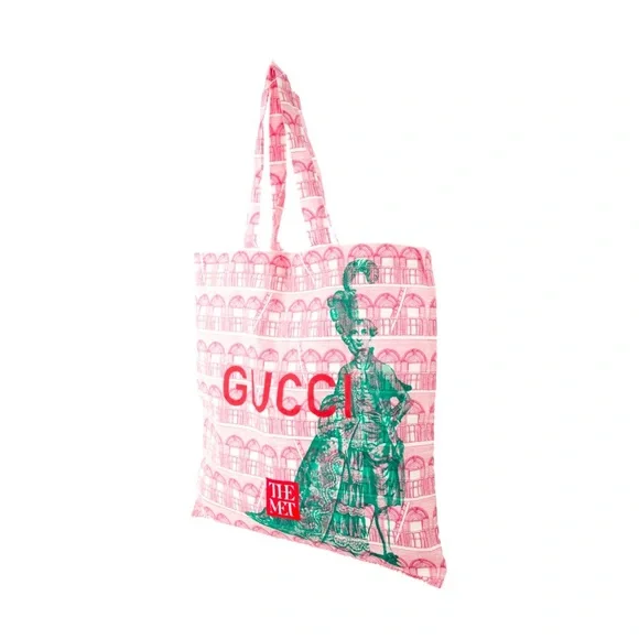 NEW Limited Edition Gucci “The Met” pink canvas Tote. - Picture 3 of 6